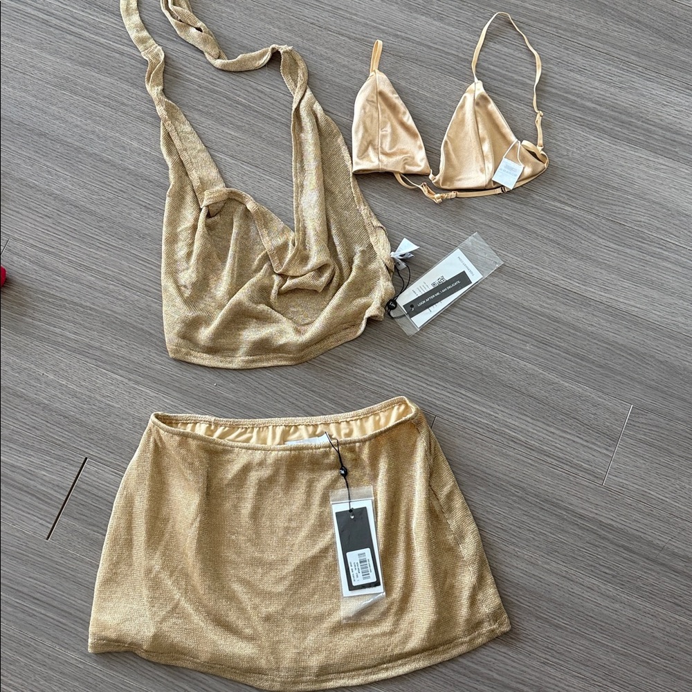 Tiger mist Makena Gold Skirt Set - Picture 4 of 4
